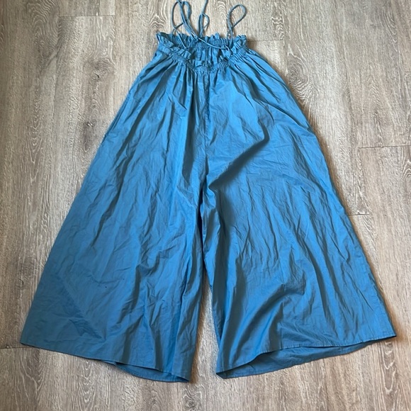 Everlane Blue Shapeless Flowy Jumpsuit 100% cotton size xxs oversized - Picture 4 of 5